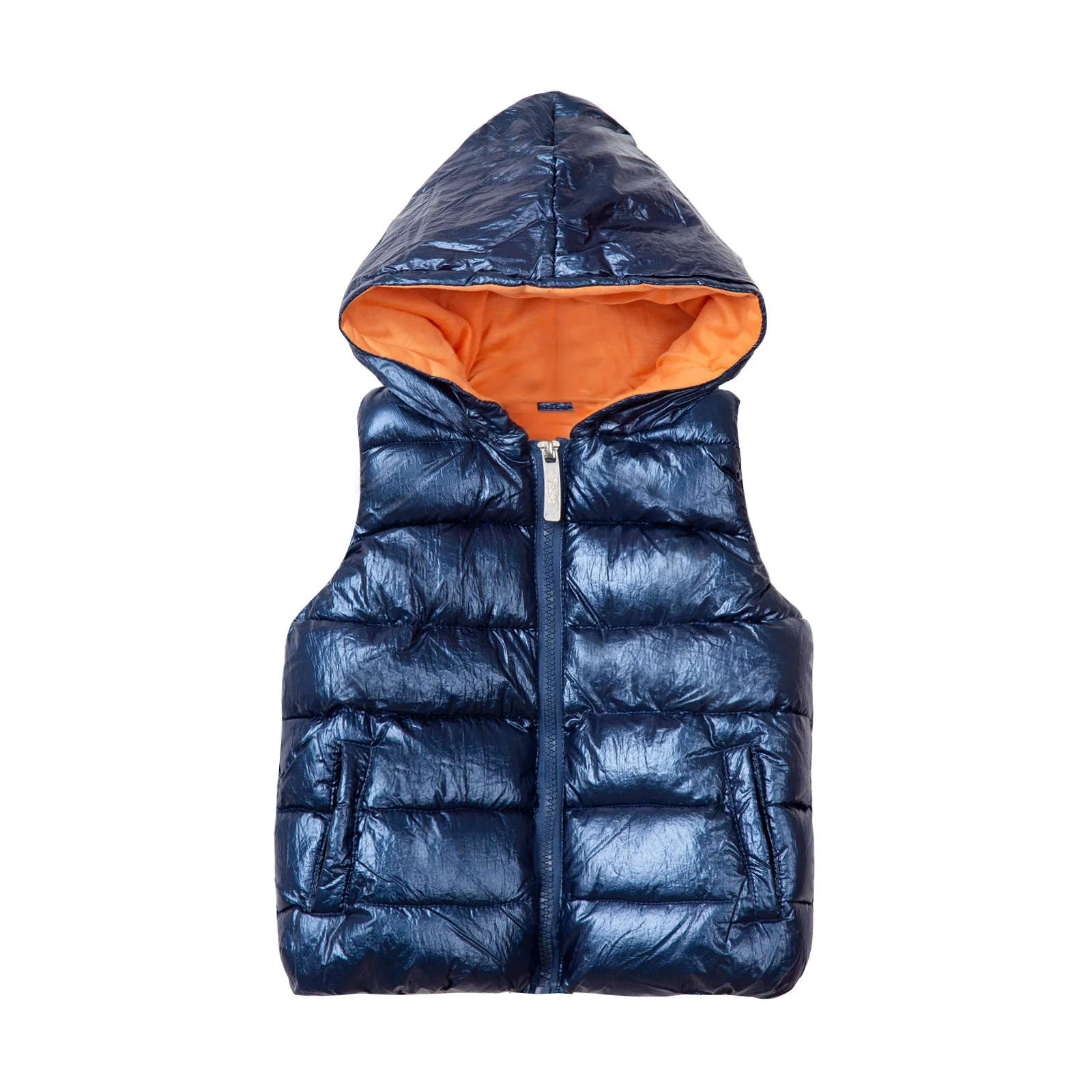 Mudkingdom Warm Boys Girls Vest Hooded Thicken Full Zip Sleeveless Jacket for Kids Clothes Winter Clothing Children Waistcoats