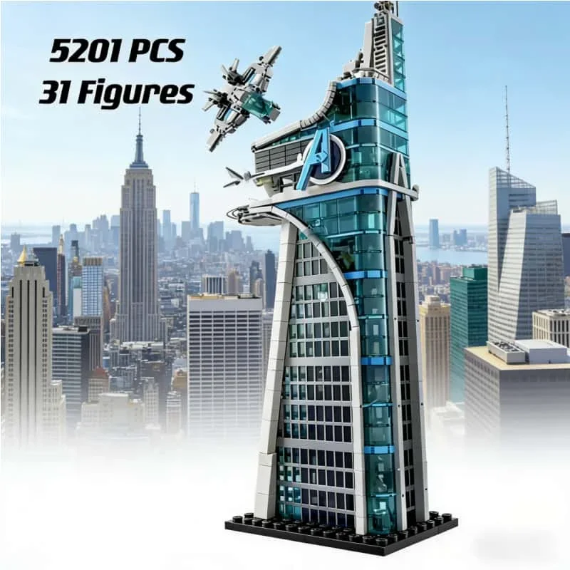 Image of NEU 5201 Teile Heimdekoration Klassischer Turm Architektur Stadtansicht Zusammenbaubare Figuren Miniaturmodell Bausatz Geschenke