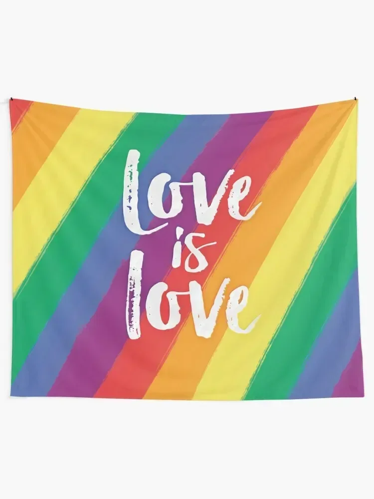 Love is love - Rainbow flag pride and equality Tapestry Bedrooms Decor Home Supplies Tapestry