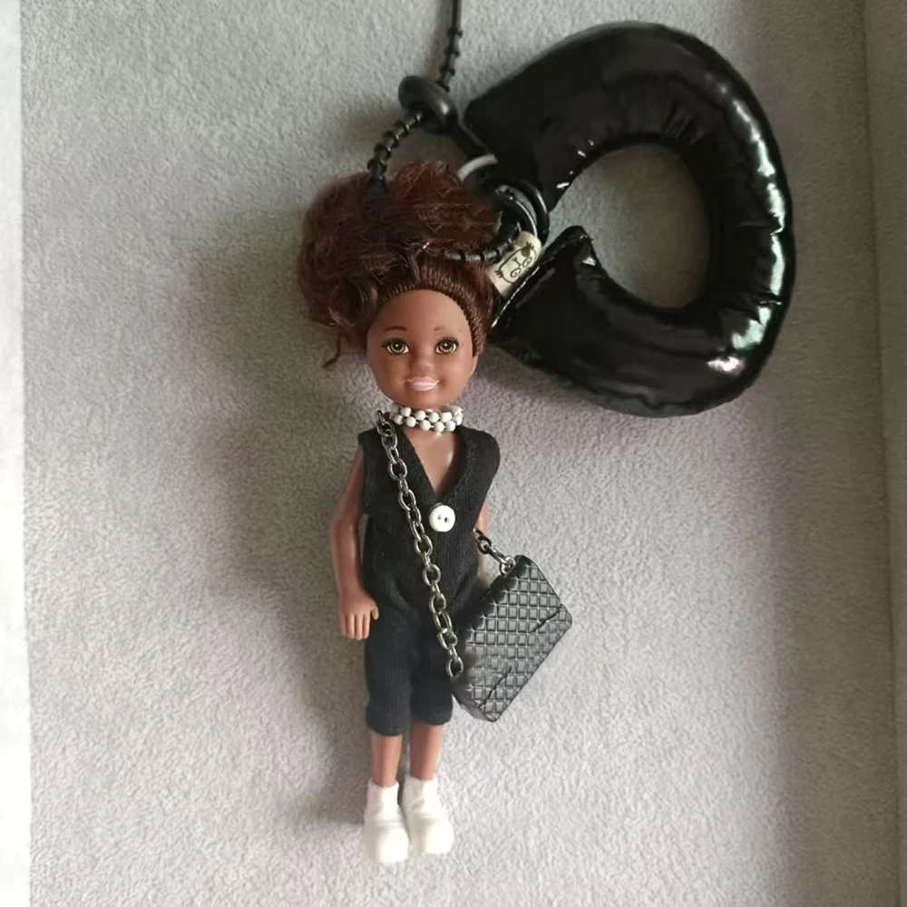 New Cute Doll Pendant Hanging Backpack Ornament DIY Change Clothes Bag Charm Car Key Ring Bag Decoration for Barbie Doll