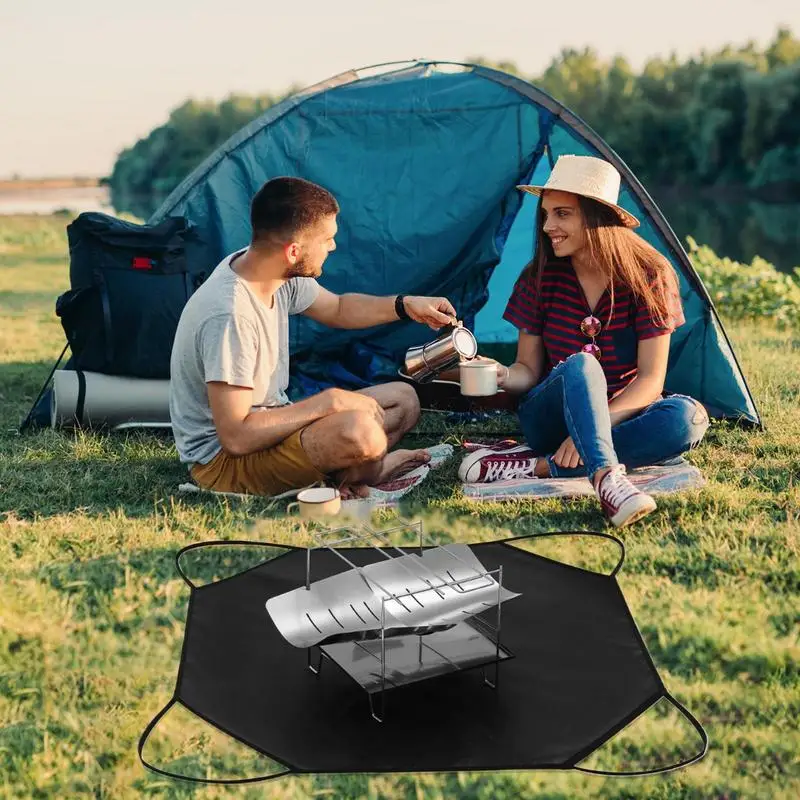 ورأى الكربون مقاومة للحريق المحمولة آمنة الحرارة درع منصات الشواية مقاومة للحرارة للسباكة الحداد لوازم الطبخ في الهواء الطلق