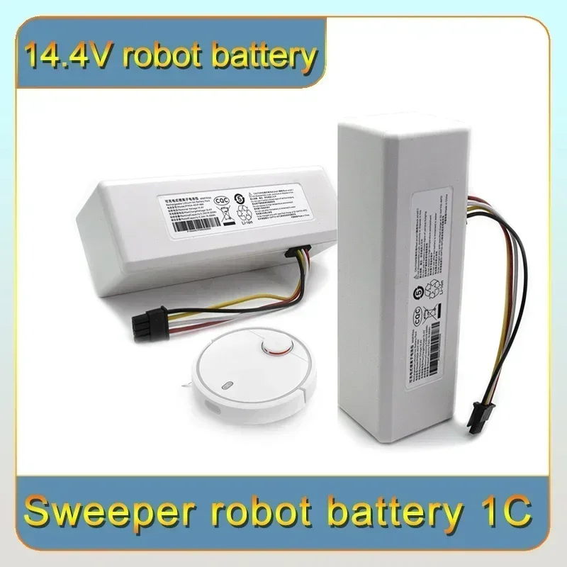 14.4V 5200mAh--12800mAh Robot Vacuum Cleaner 1C Battery for Xiaomi Mijia 1C STYTJ01ZHM Robot Vacuum Mop Cleaner