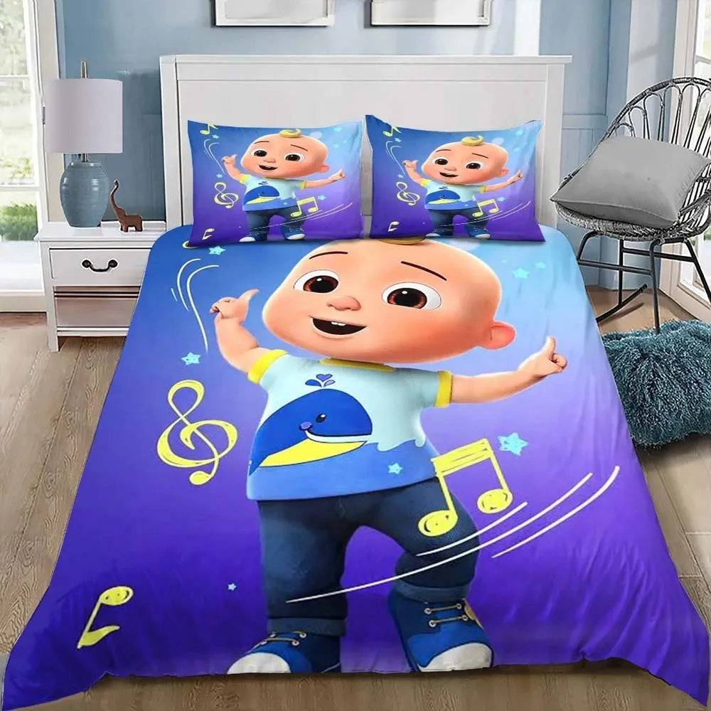Baby BOY Duvet Cover Pillowcase Cocomelonly Bedding Set Adult Boy Girl Bedroom Decoration Children Gift Single Double Large Size