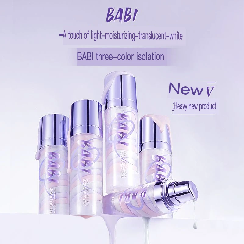 BABI Three-color Isolation Cream Conceals And Brightens Skin Tone, Provides A Nude Moisturizing And Pore-invisible Primer