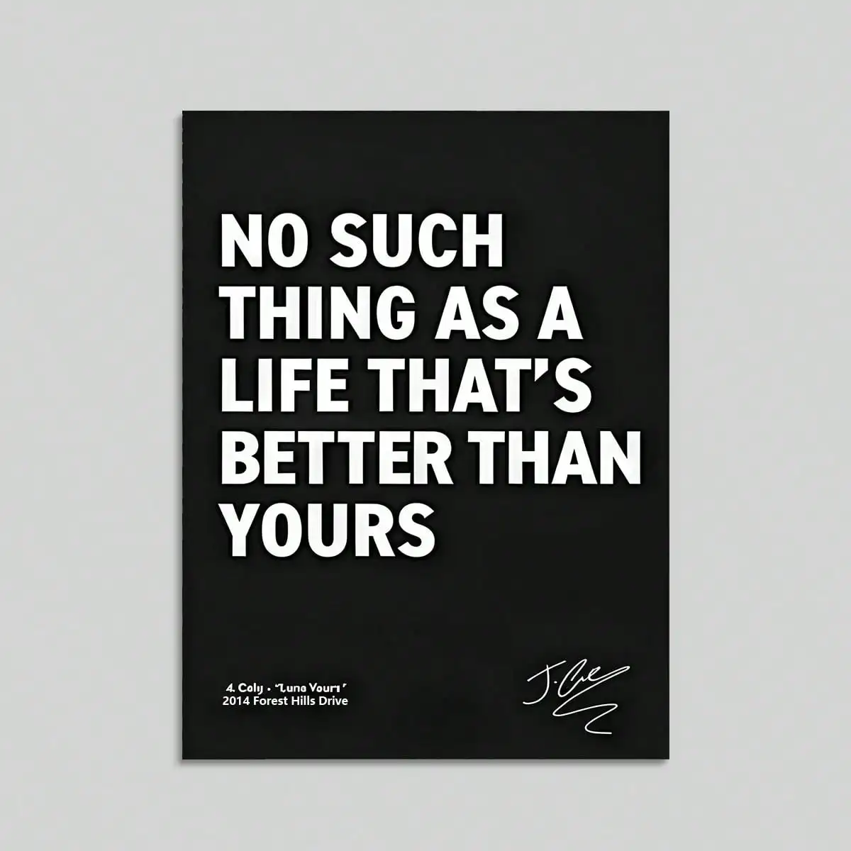 قطعة واحدة من ملصق جدار الفن القماشي الملهم - ملصق اقتباس كلمات "Love Yourz"، هدية مثالية لمحبي الموسيقى ومحبيها، بدون إطار #4