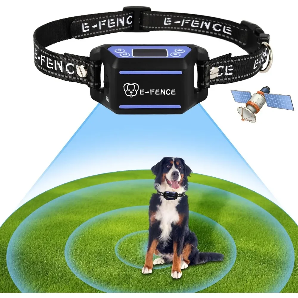 

GPS Wireless Dog Fence,Dog Collar Electric Fence,Electric Wireless Pet Fence for All Breeds Dogs,Pet Containment System