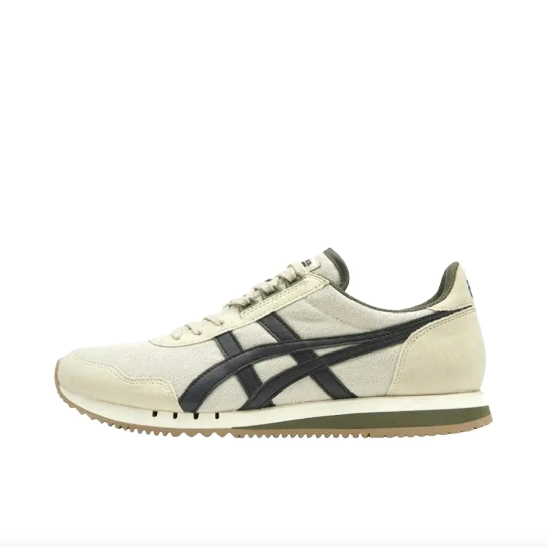 

Onitsuka Tiger Dualio Мужские и женские кроссовки, приятные для бюджета, нескользящие кроссовки, бежевый/черный/зеленый