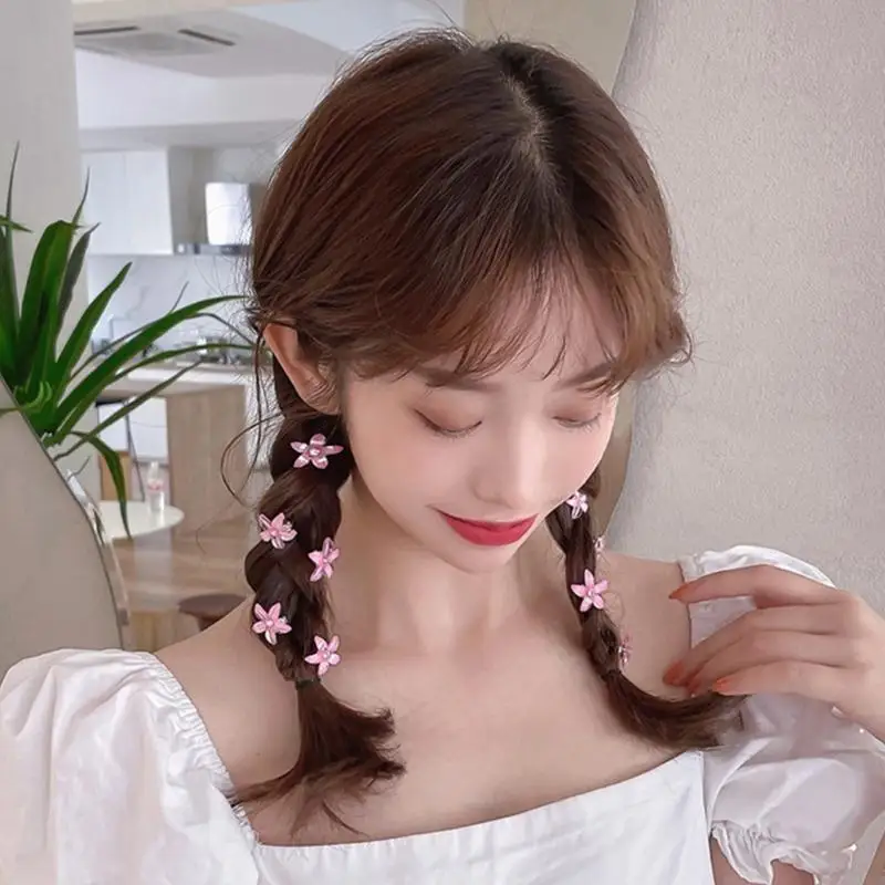 

P88A Hair Clip Hairpins Hair Jewelry Summer Braided Hair Accessories Flower Charm