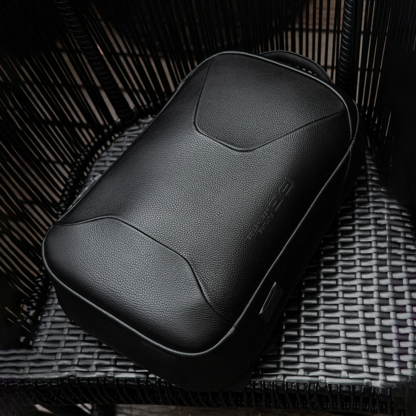 Black Top Grain Leather Backpack Password Lock Weekend Anti Theft USB Charger Office Commute School Laptop Storage Bag Men Women