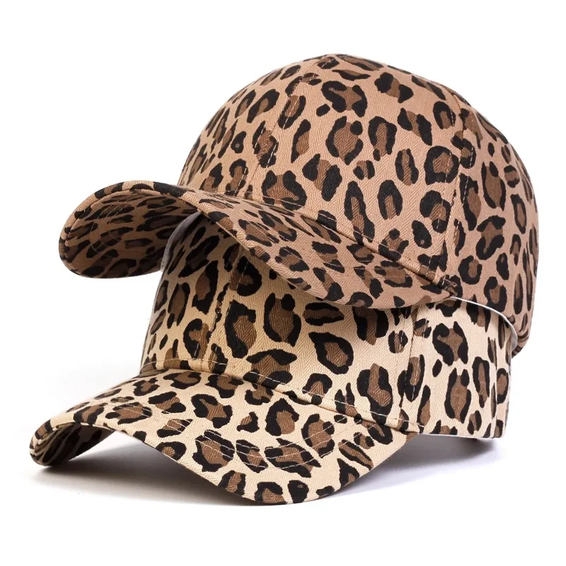 Unisex Leopard Print Baseball Caps Spring Autumn Outdoor Adjustable Casual Hats Sunscreen Hat New