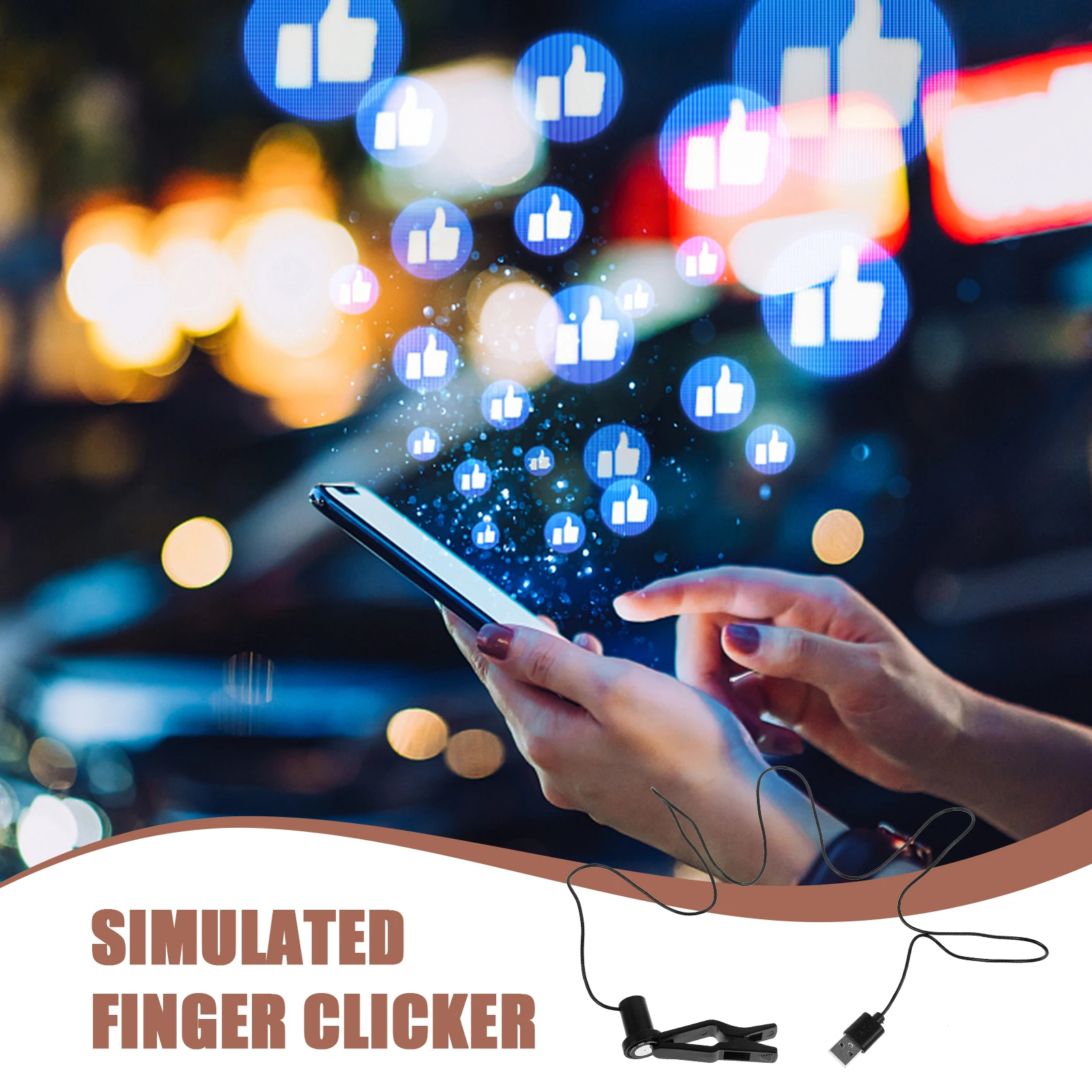 

for Phone Screen Plastic Tool for Broadcasting Gaming Simulated Finger Clicker Radio Studio Compatible