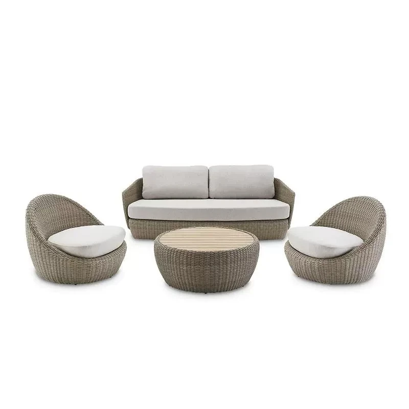 

Quick drying foam metal frame rattan garden sofa modern outdoor sofa set