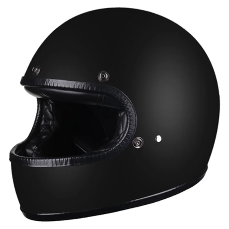 Retro Motorcycle Full Helmet Scooter Off-road DOT Men's Full Cover Tension Helm Personality Four Seasons ABS