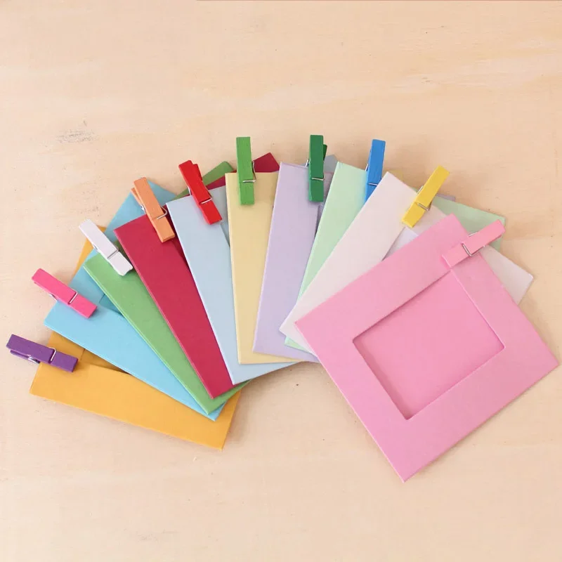 10 teile/satz Bunte 3 zoll Wand Hängen Rahmen Bilder Fujifilm Instax Mini 8 Instant Kamera Home Decor Papier Foto Rahmen