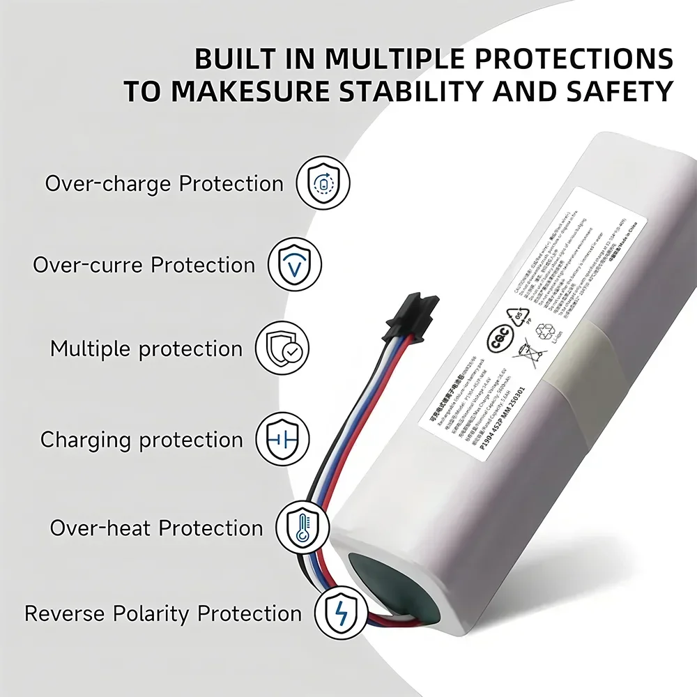 Akumulator zamienny 14,4 V 12800 mAh 4S2P-MMBK P2150-4S2P-XWDLS do odkurzacza Xiaomi Mijia Dreame S10 D9 F9 L10Pro L10Plus — zdjęcie produktu 4