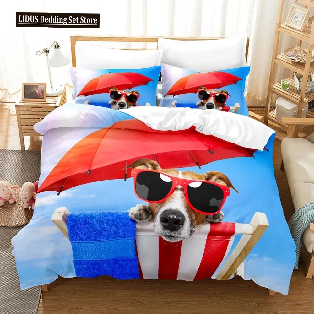 

3D The Dog Bedding Sets Duvet Cover Set With Pillowcase Twin Full Queen King Bedclothes Bed Linen