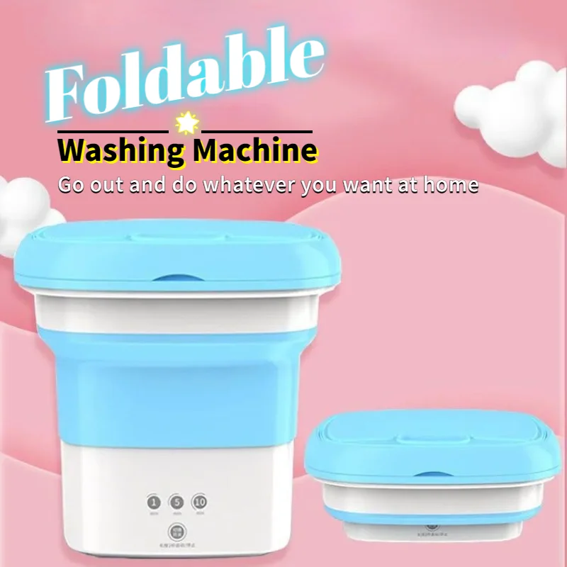 

Mini Folding Washing Machine Underwear Socks Baby Clothes Independent Cleaning Bucket Portable For Travel Home More Hygienic