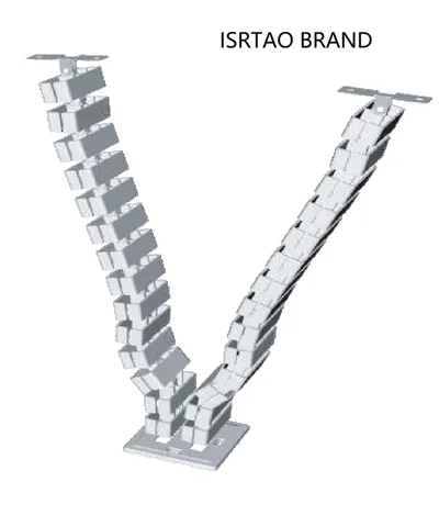 ISRTAO 브랜드 와이어 스파인 케이블 슬리브 책상 아래 케이블 트레이 와이어 관리 워크스테이션 스네이크 와이어 정리 관리