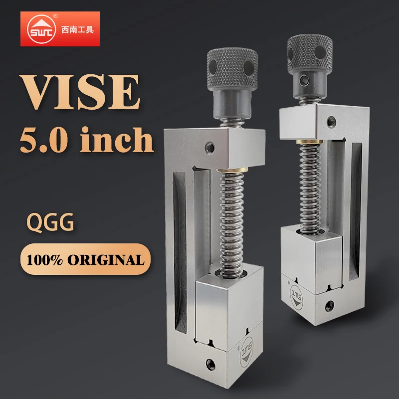 5.0 Inch High Precision Vise,CNC Grinding Vice,Bench Vise - Hardened Surfaces, Accurate and Versatile,SWT