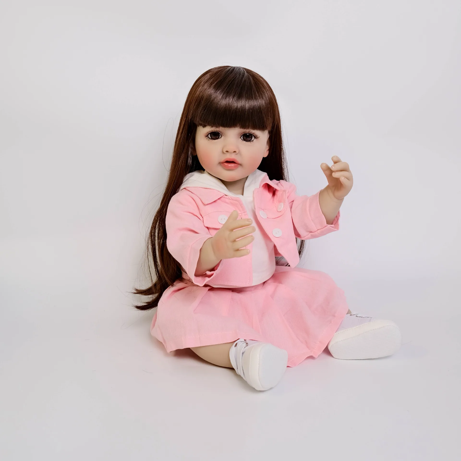 Nuove bambole rinate in silicone realistiche realistiche per bambini Bebe Vinile Neonato Ragazza Compleanno Giocattolo Bambola Principessa Bambino Regalo di Natale