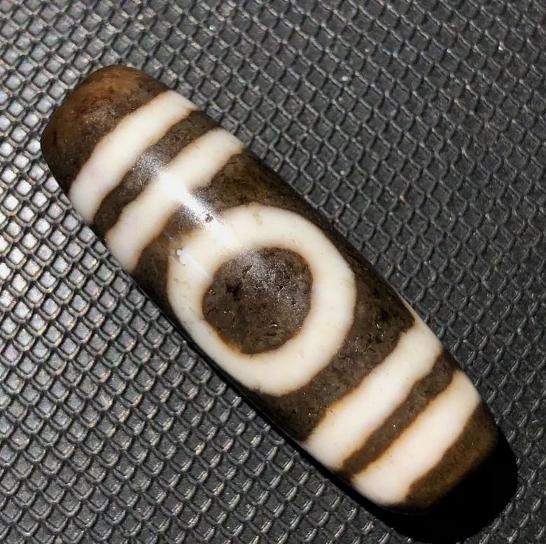 Amulette tibétaine en Agate ancienne, puissance magique, totem de pointe 1 œil, perle dZi, 13*39mm, C2043