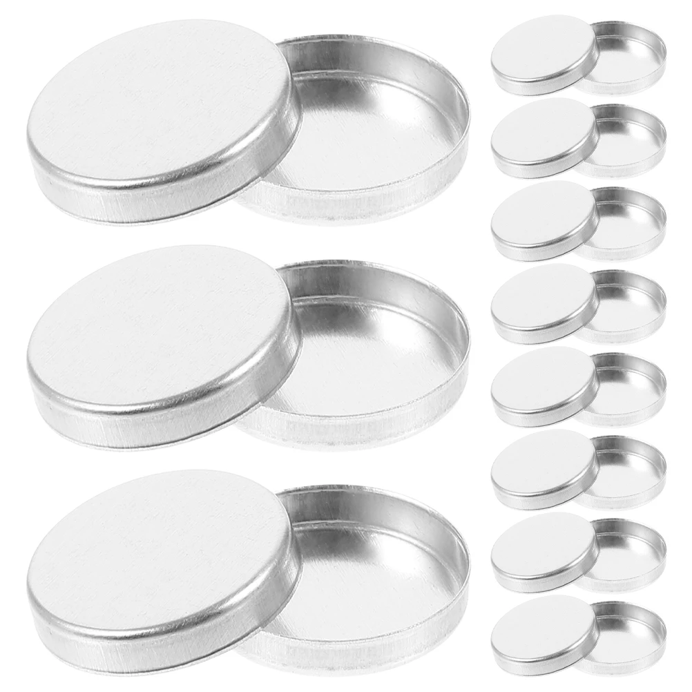 

30pcs Eyeshadow Pans Round Metal Containers For Makeup Blush Highlighter Empty Tray Travel Organizer Case Small Pans