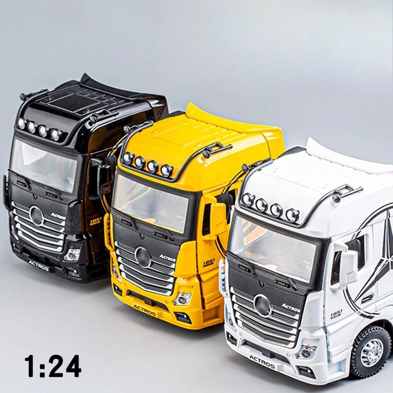 

Alloy Heavy-Duty Truck Container Semi-Trailer Tractor for 1/24 Model Remote Control Car Decoration Ornament