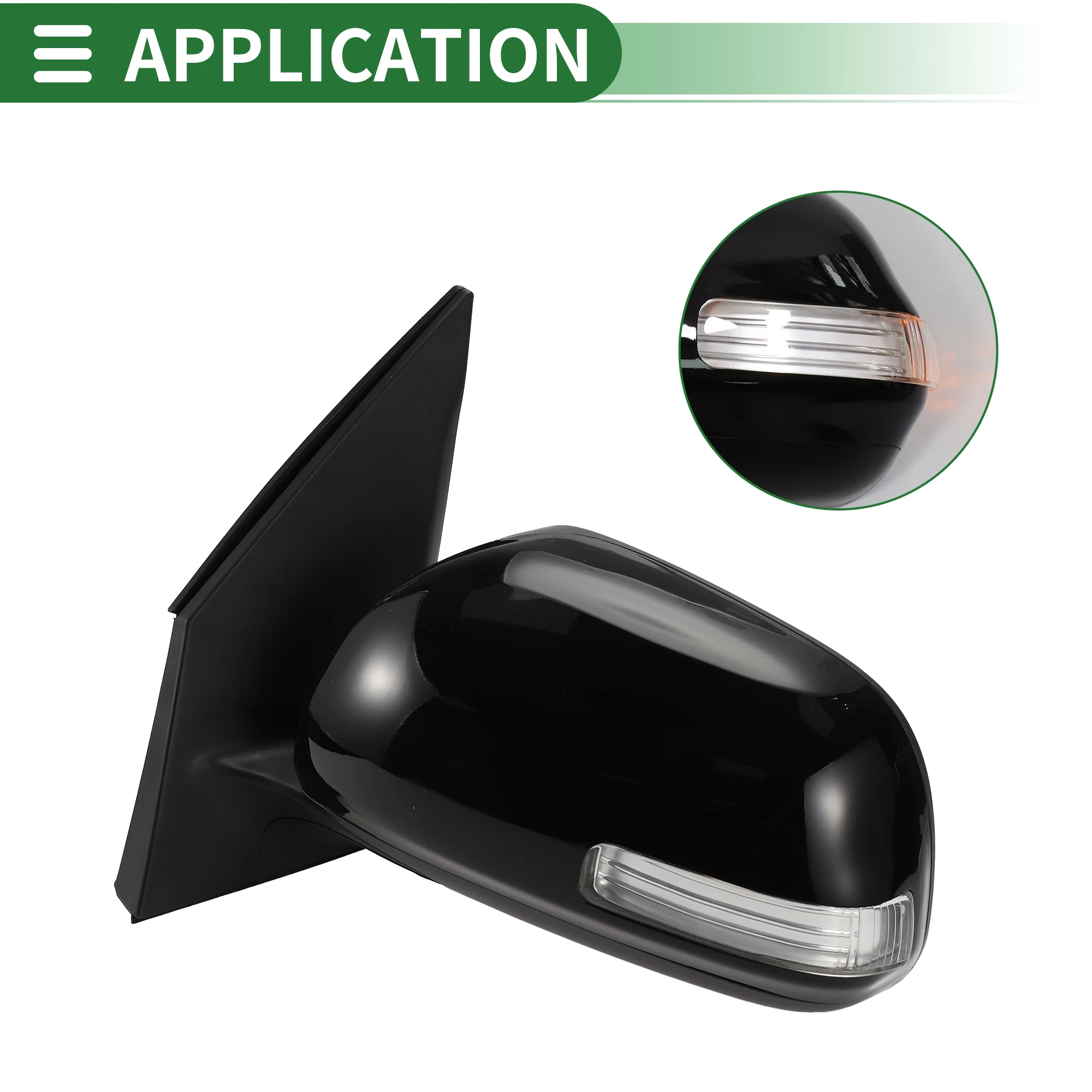 UXCELL Left Right Side Door Mirror Replacement Side View Mirror Assembly for Toyota RAV4 2009-2012 Power Mirror Adjustment