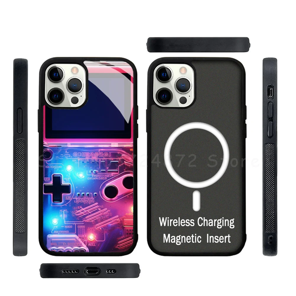 G-Gameboy Phone Case Strong Magnetic For IPhone 15 14 13 Pro Max Mini Alex Mirror For Magsafe Wireless Charging Cover