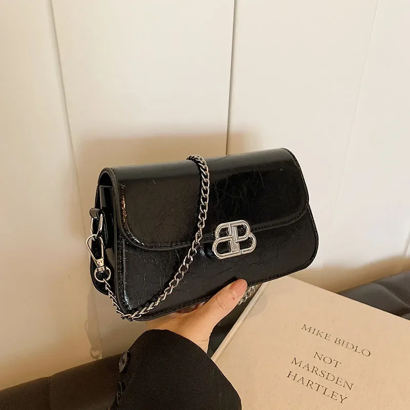 

2025 New Women's Light Luxury Small Square Bag - Premium Texture, Simple Chain, Versatile Shoulder/Messenger
