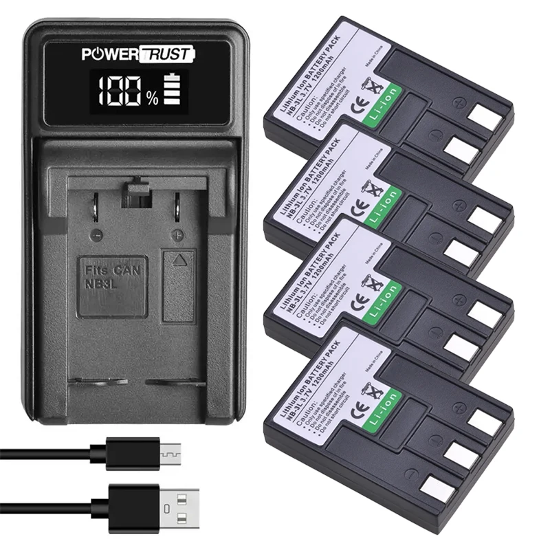 1200mAh NB-3L NB3L NB 3L Battery + Charger for Canon IXUS 700 750 i5 IXY Digital 30 600 D30 PowerShot SD10 SD20 SD500 SD550