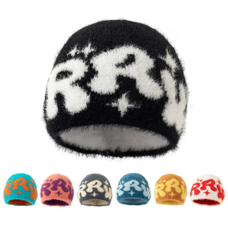 New Mea Culpas Beanies for Women Men RRW Couple Y2K Knitted Hats Ins Fashion Bonnet Boys Hip Hop Skullies Hoods Hats Accessories