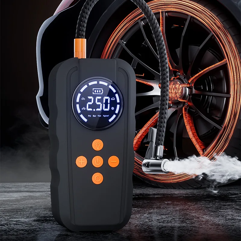 Car Jump Starter with Air Pump, 19-Cylinder Portable Tire Inflator,Emergency Battery Booster Smart Clamp for Auto SUV Motorcycle