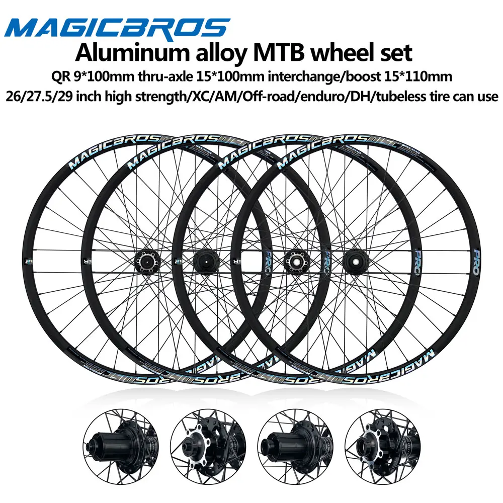 

MAGICBROS AM Enduro DH XC MTB Wheelset Disc 29 26 27.5 Inch 148 Boost Hub 142 Thru Axle 135 QR 6 Pawls Durable Bicycle Wheel