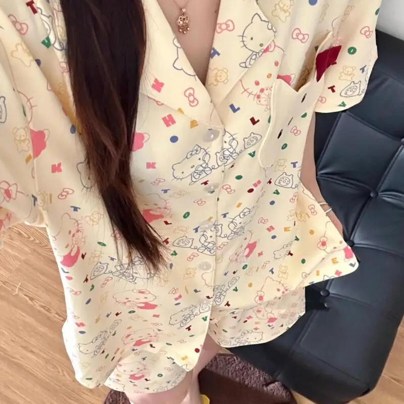 sanrios-hello-kittys-pijamas-2-pcs-bonito-criativo-ins-roupas-de-casa-novo-estilo-solto-confortavel-manga-curta-terno-outono-casa-menina
