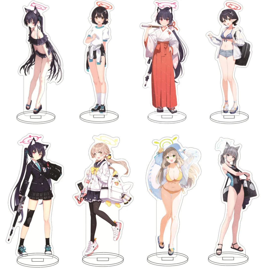 15CM Blue Archive Anime Stand Women Arona Sorasaki Hina Shiroko Figure Acrylic Standing Model Plate Collection Desk Ornament