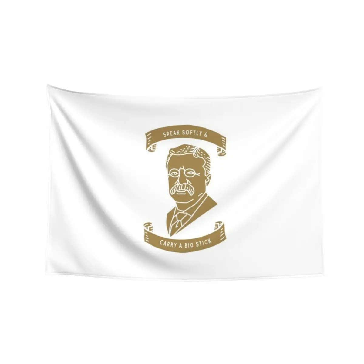 

TR: Speak Softly and Carry a Big Stick Tapestry Wallpaper Bedroom Home Decorations Aesthetic Room Aesthetic Tapestry