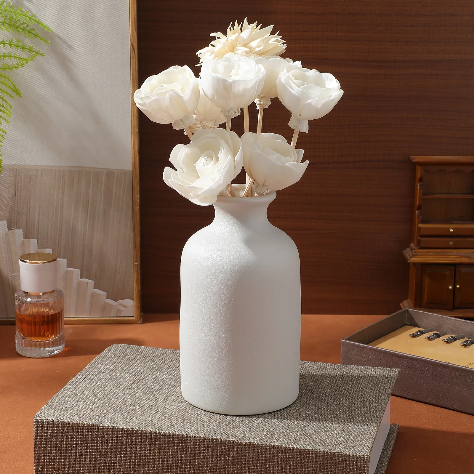 10Pcs Flower Aroma Diffuser Sticks Rattan Material Fast Absorbing Essential Oil Diffusers for Living Room Kitchen Office Home