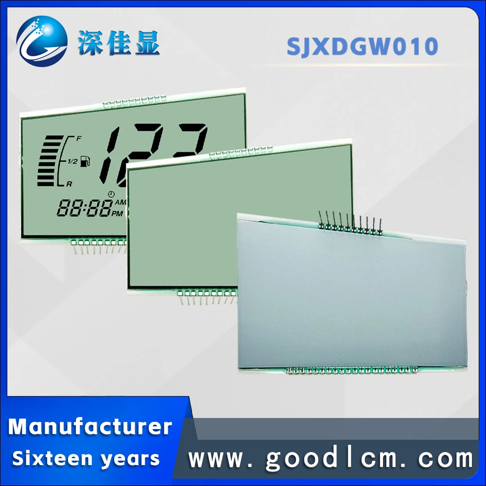 Segmento personalizzato GW010 display lcd prezzo economico HTN positivo display a segmenti 4.5v schermo lcd 7 display lcd a segmenti monocromatici