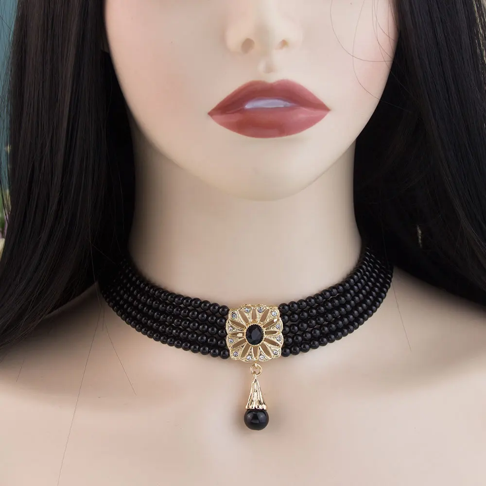 Poyasa Moroccan Hairband Hair Rope  Women Pure Hand Beaded Necklace Adjustable Neck strap chain Arabic Bridal Wedding Jewelry