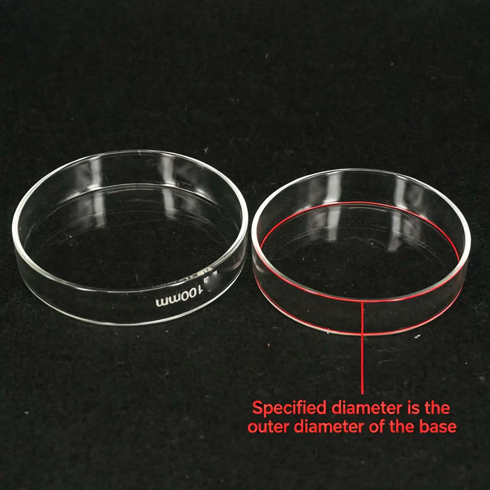 60/75/90/100/120/150/180/200mm Borosilicate Glass Petri Culture Dish with Lids For Laboratory Bacterial Yeast Teaching