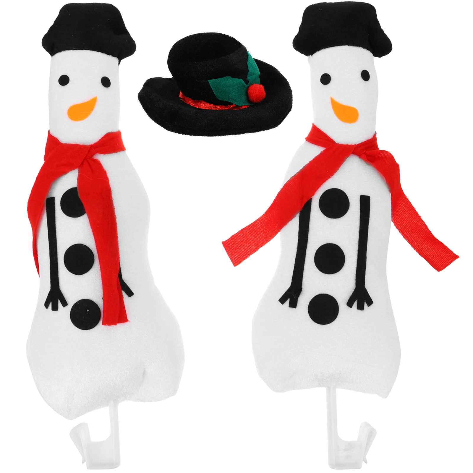 

2pcs Christmas Snowman Car Decor Wear Resistant Xmas Ornaments Winter Christmas Car Decor DIY Decorations