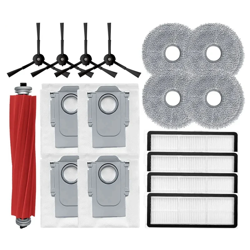 For Roborock Qrevo Pro / Qrevo Maxv / Qrevo S / Qrevo Plus Robot Vacuum Cleaner Main Side Brush Filter Mop Pads Dust Bag