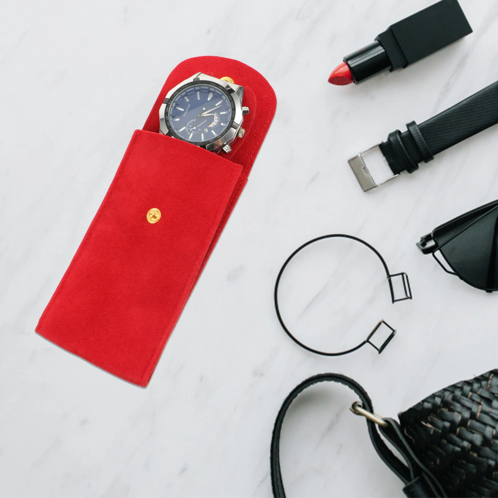 

1pc Portable Bag Storage Portable Bag Pouch Container Pouch Case for Lovers Travel Watch Container Watch Accessories
