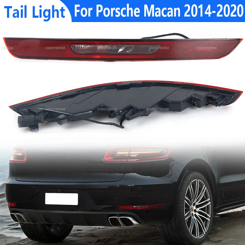 Dla Porsche Macan 2014-2020 Samochodowy tylny zderzak Lampa tylnego zderzaka Lampa odblaskowa Światło odblaskowe 95B 945725 J 95B 945726 J