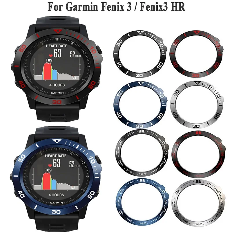 For Garmin Fenix 3  / Fenix 3 HR Scratch Resistant Metal Cover Frame Stainless Steel Smart Watch Accessories Protective Frame