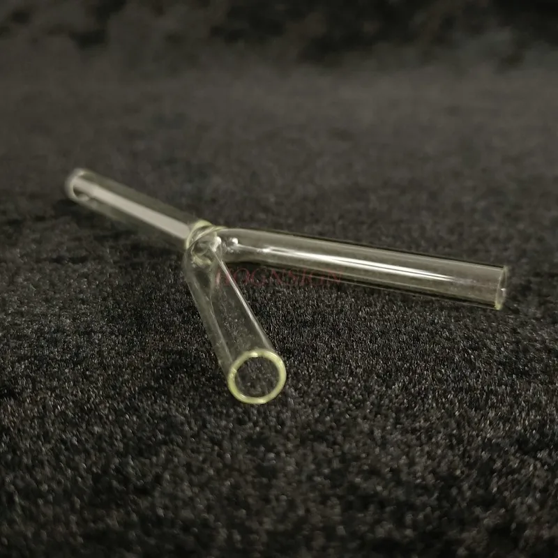 Szklana rurka w kształcie litery Y rura 5-6mm kolanko Tee szkło Instrument eksperyment chemiczny materiały eksploatacyjne