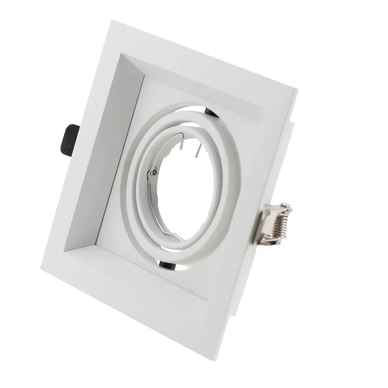 Adjustable square MR16 GU10 frame mr16 fixture down light LED Downlight Downlight Fixture LED Down light Frame for bathroom