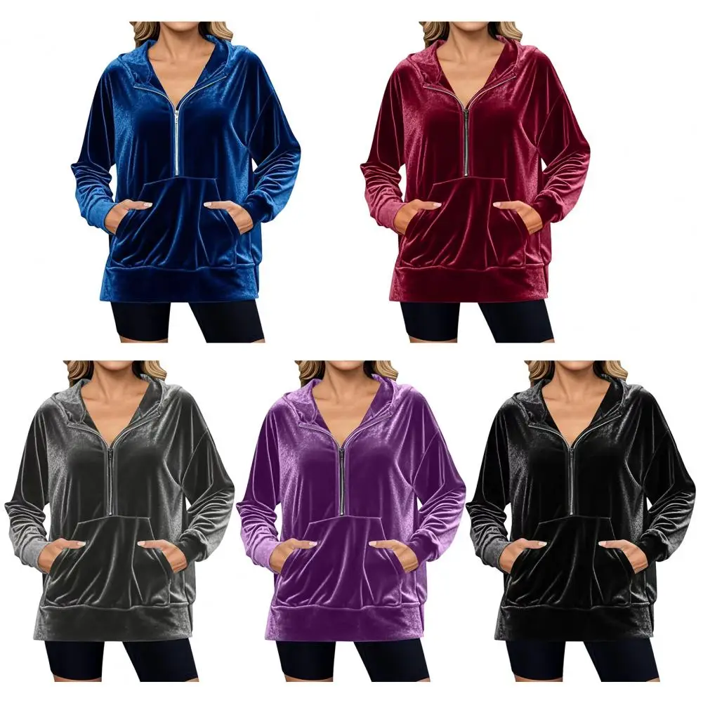 

Casual Blouses T-shirt Hooded Autumn Winter New Women's Hooded Sweatshirt Long-sleeve Fashion Korean Velvet Top Women Clothing