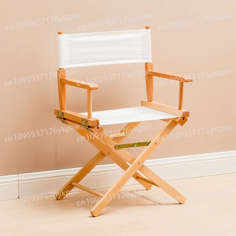 Solid  Folding Canvas Chair Leisure Outdoor Back Chair Makeup Chair Photography Prop Exhibition Display